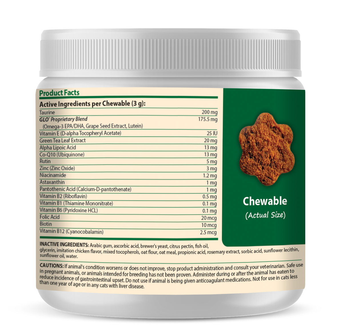 Ocu-GLO® Chewables (30ct) Canister for Dogs & Cats