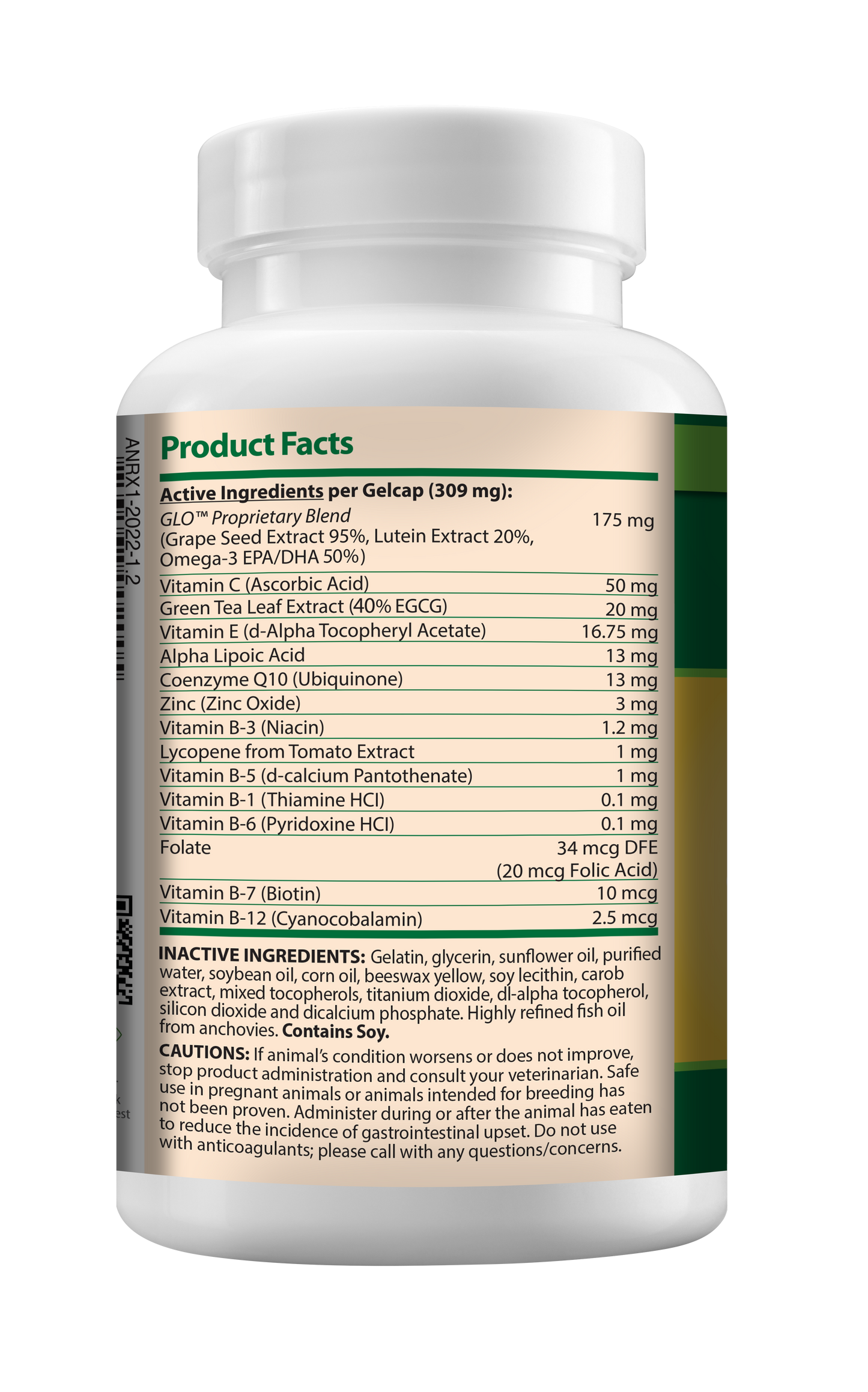 Ocu-GLO® Gelcaps (90ct) Bottle for Small Dogs